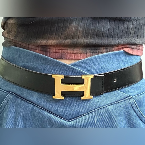 Hermes Constance  H Belt Reversible Black & Brown Size 70 27-29 inch waist SOLD - Picture 5 of 12